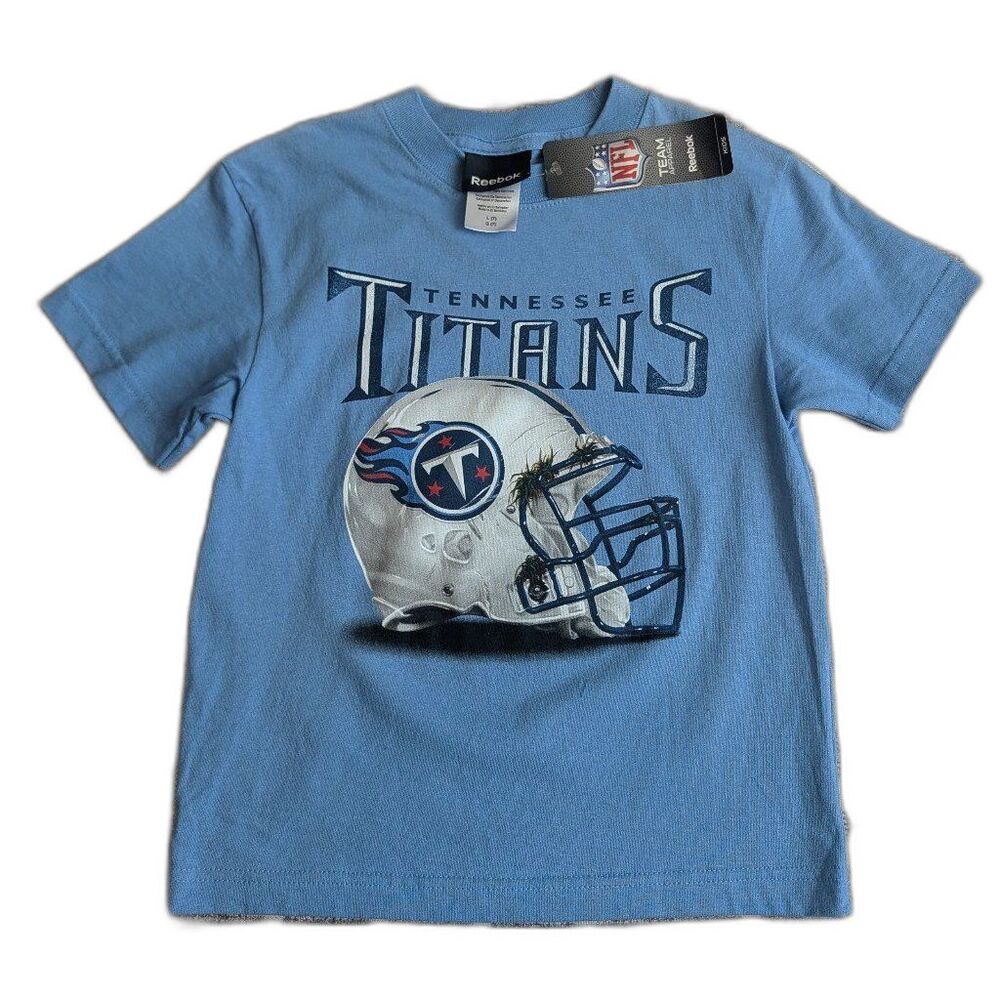 NWT Tennessee Titans NFL Reebok Graphic T-shirt Light Blue Youth Size 7